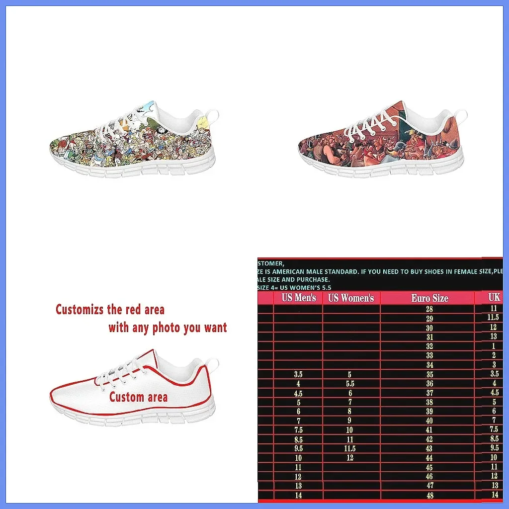 

**Cool Cartoon Asterix Sports Sneakers for Men Women, Casual Running Shoes Customizable**