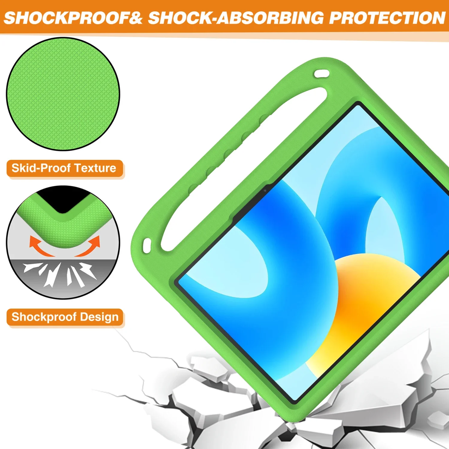 화웨이 아너 패드 9 12.1 2024 X9 X8 프로 X8a용 어린이 케이스, 메이트패드 에어 11.5 S SE 11 T10 T10S T5 T8 M5 라이트 M6용 EVA 폼 커버