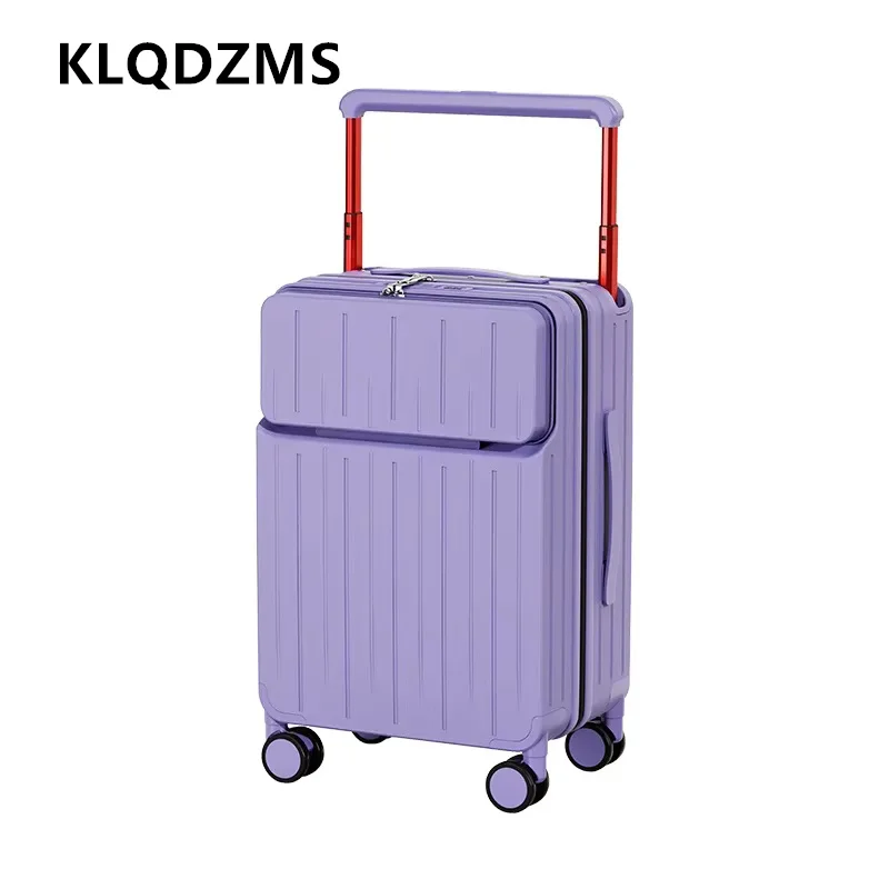 KLQDZMS Handheld Travel Suitcase Front Opening Boarding Box Laptop Trolley Case USB Charging Multifunctional 20