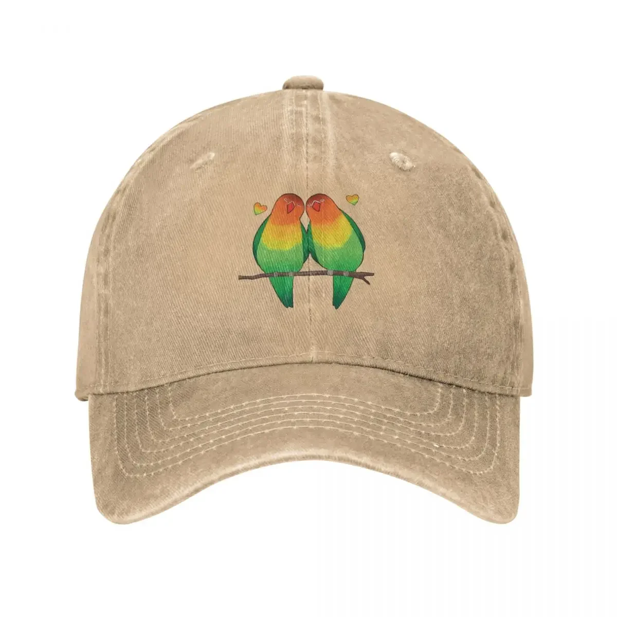 Mango Lovebirds Baseball Cap Beach Outing Snapback Cap derby hat Woman Men's