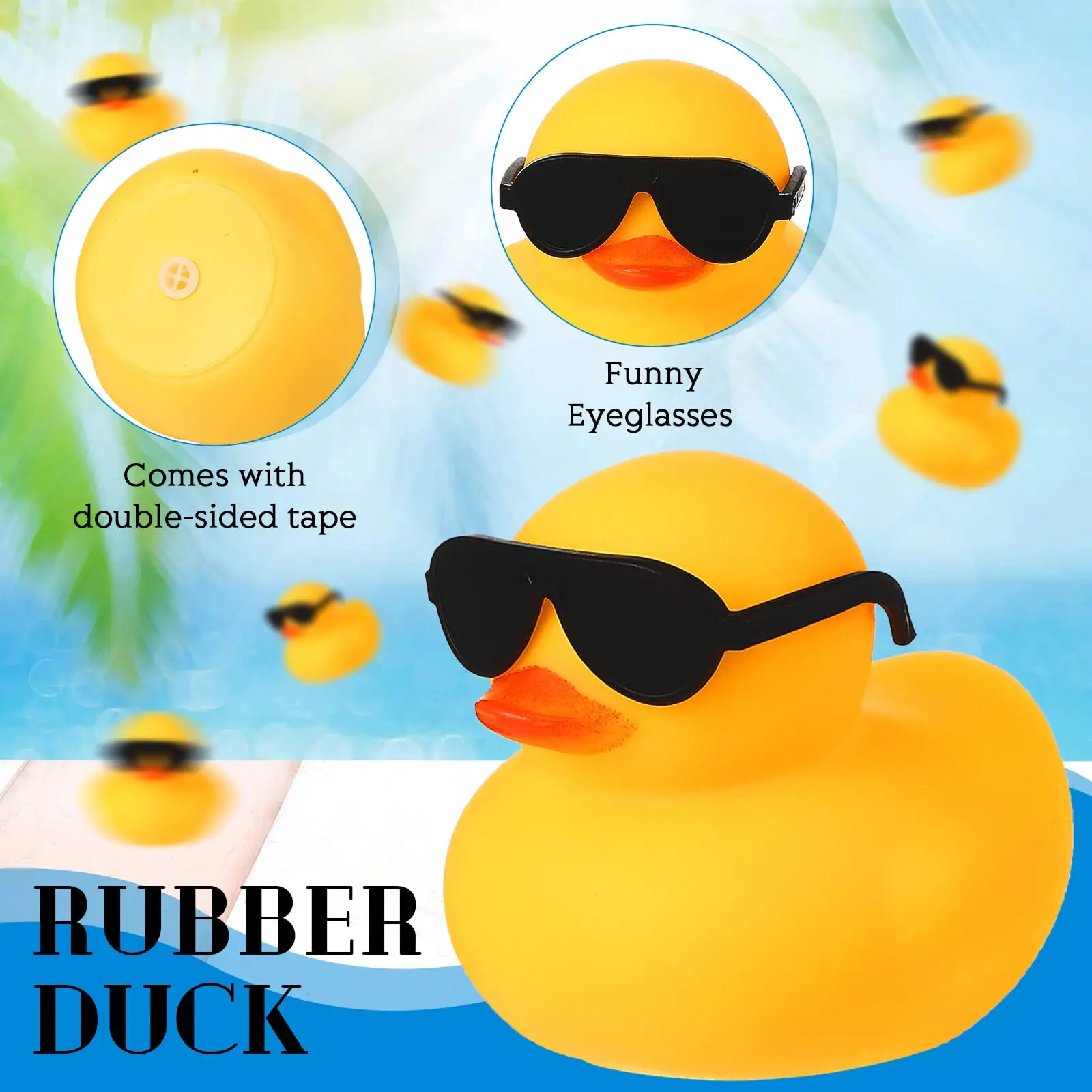 6/12/24pc Rubber Duck Toys Yellow Rubber Ducks Squeak & Float Ducky Pool Toy Cruise Holiday Decoration Birthday Party Favors