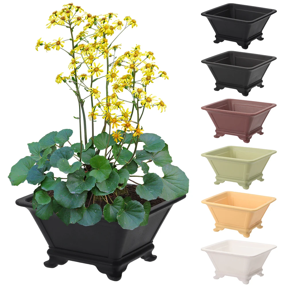 Simple Imitation Purple Clay Flowerpots Durable Thick Colorful Plants Pots DIY Plants Rack Home