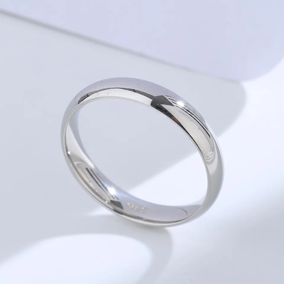 S925 Sterling Silber Paarringe Set Fingerringe für Frauen Männer Mode Klassischer Hochzeitsschmuck Kreisförmig – Detail 7