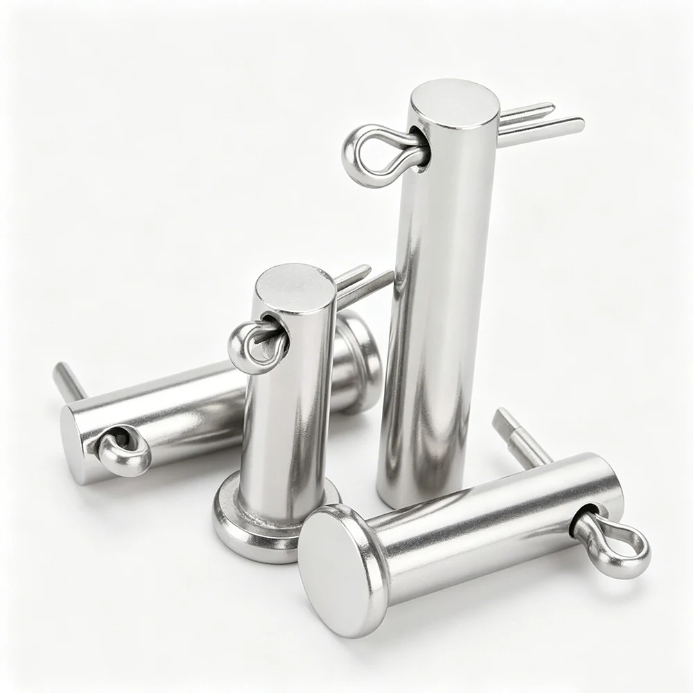 Clevis Pin M8 304 Stainless Steel T Type Hinge Link Pin With Hole & Cotter Pin Fastener