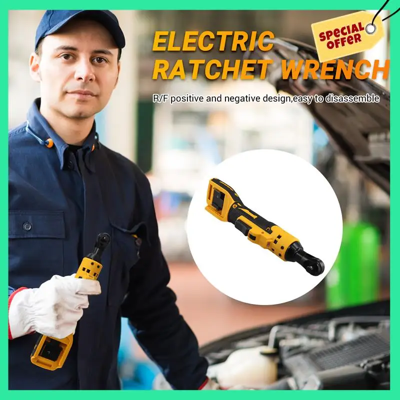 

-A14E Electric Ratchet Wrench 91N.M Cordless Driver 3/8In Impact Removal Screw Nut Power Tools For Battery