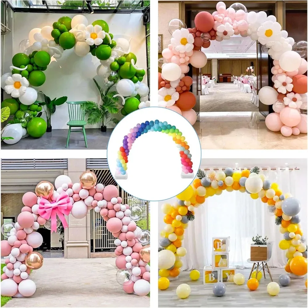 Kit de structure d'arche de ballons avec base, support de ballons réglable, arche de mariage, arche de ballons pour anniversaire, décoration de fête, décoration de mariage, support de guirlande de ballons