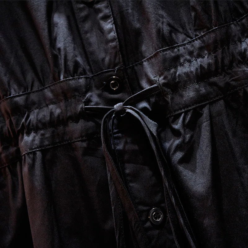 Grande taille été Dr femmes ample Dstring genou longueur ort Sve t-shirt jupe longue taille haute couleur Pure trajet Sle