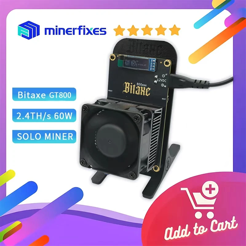 جهاز تعدين بيتكوين صغير من Bitaxe GT 800 2.6–2.8Th/s جهاز تعدين اليانصيب التشفير 60 وات Asic Miner BCH nerdaxe miner BTC #2