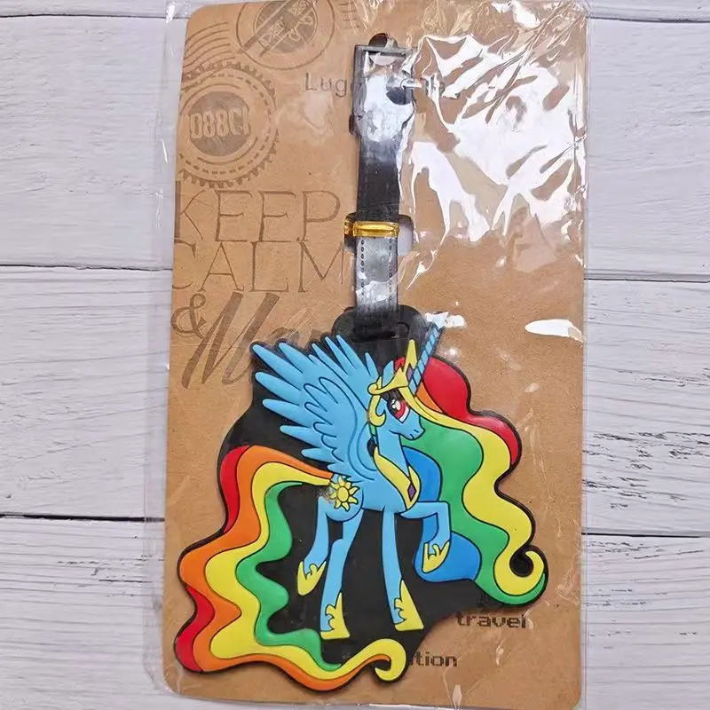 My Little Ponys Gepäckanhänger, neues Anime-Einhorn, Reisezubehör, Koffer, PVC, Boarding Pass, modisches Gepäckanhänger, Anhänger, Geschenk