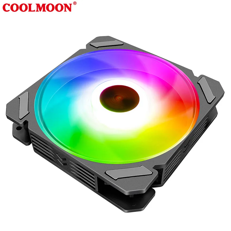 Coolmoon 120mm PWM 4PIN Cooling Fan 5V 3PIN ARGB RGB 6Pin for Computer Chassis Cooler Motherboard Synchronization PC Accessories