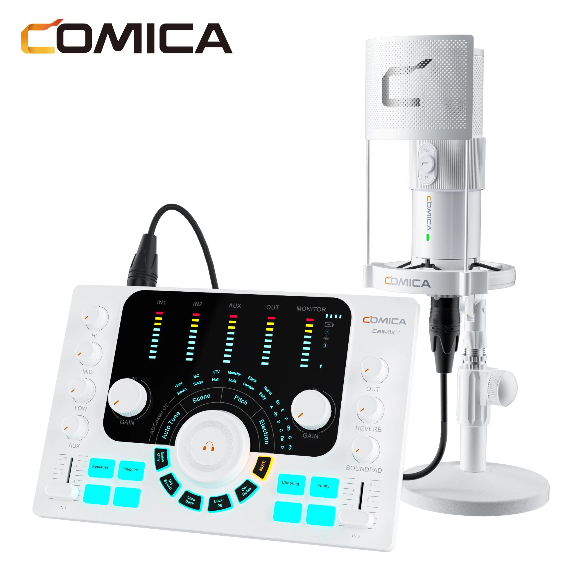 COMICA-Wild audio ADCaster C2, streaming, podcasting, enregistrement, niveau de diffusion, qualité sonore, équipement de studio