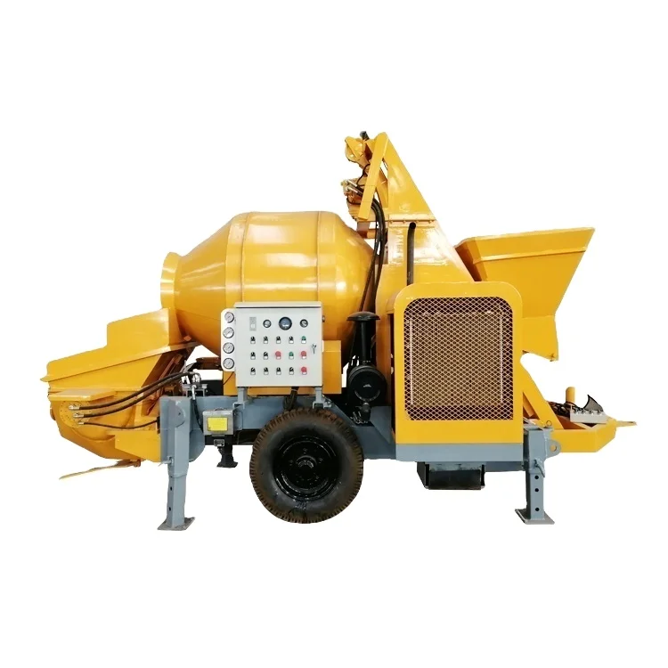 Power Concrete Pump with Concrete Mixer Family Factory Pumping and Concrete Mixing Machine