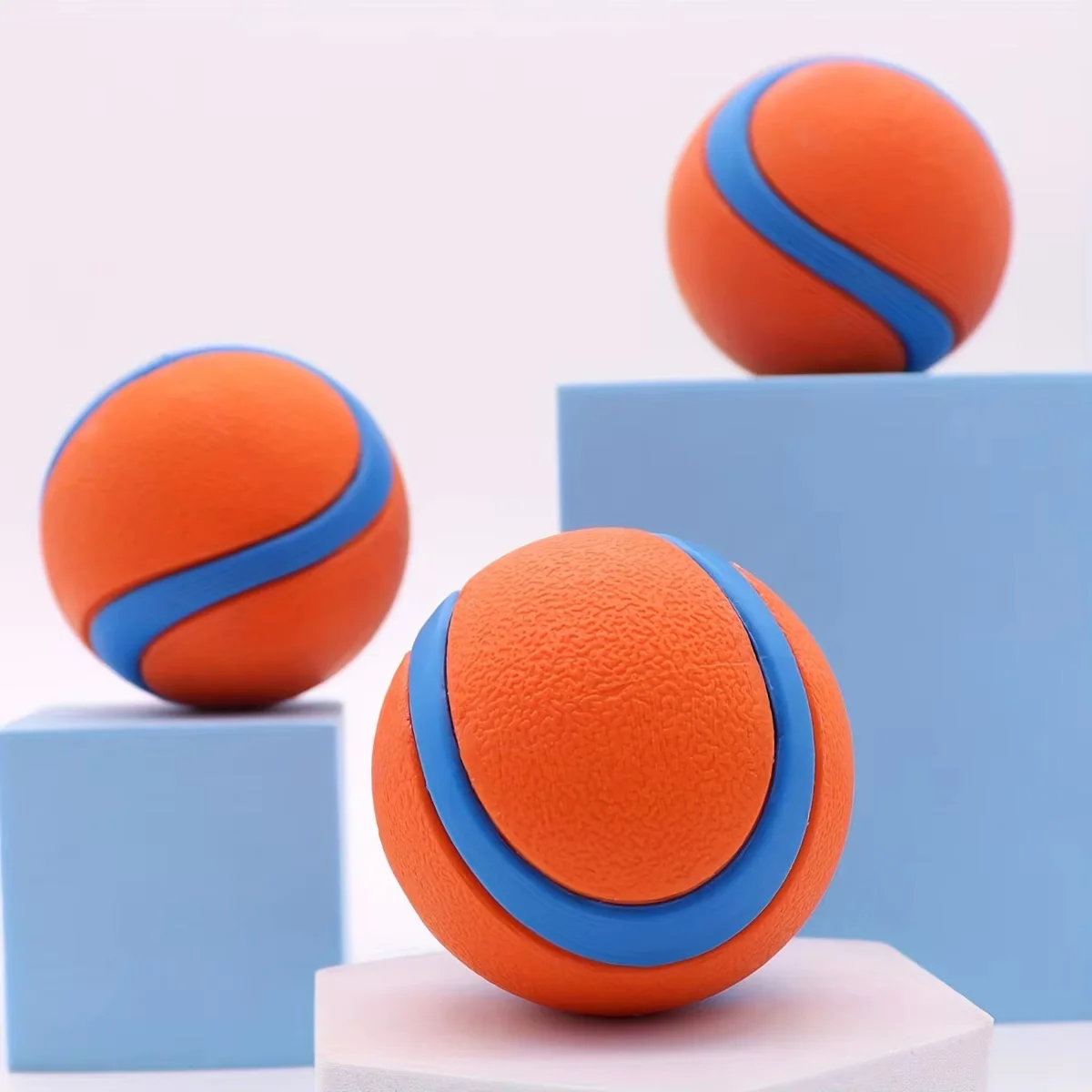 Langlebiger Silikon-Kau-Ball für Hunde - Interaktives Haustierspielzeug für mittelgroße Rassen, zur Zahnreinigung & Spielspaß, Hundespielzeug – Detail 3