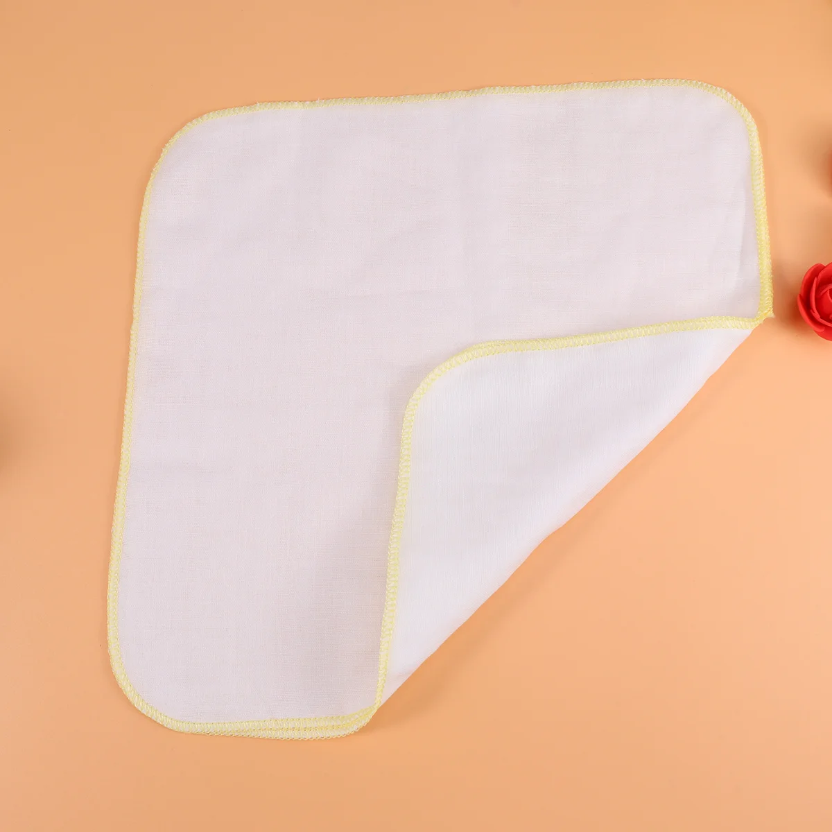 10 pezzi doppia garza asciugamano per l'allattamento del bambino grande giallo panno per ruttino per allattamento piccolo fazzoletto morbido e traspirante asciugamano per l'alimentazione del bambino