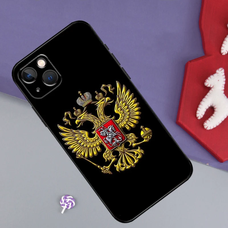 Russia Russian Coat Of Arms Phone Case For iPhone 16 12 15 14 11 Pro Max XS X XR Plus Phone Case For iPhone 16 13 Pro Max