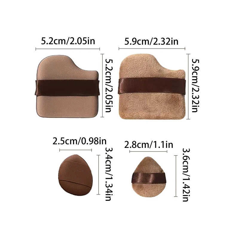 4/5/6/10Pcs Chocolate Cosmetic Puff Make Up Sponges Wet Dry Use For Face Eye Contouring Shadow Cosmetic Foundation Concealer