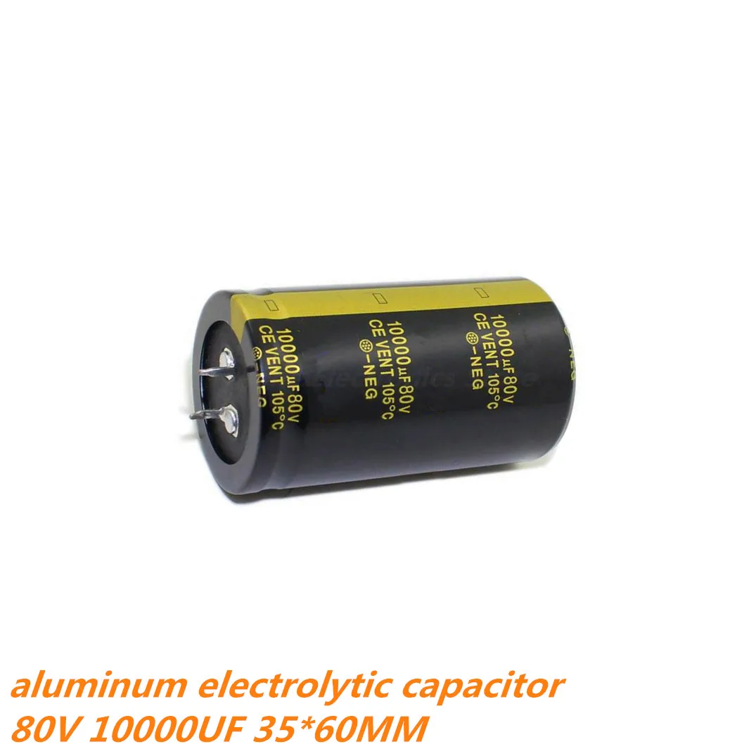 Imagem -03 - Alumínio Capacitor Eletrolítico de Alta Frequência Baixa Impedância Alta Qualidade 25 Peças 80v10000uf 80v 10000uf 35x60 mm