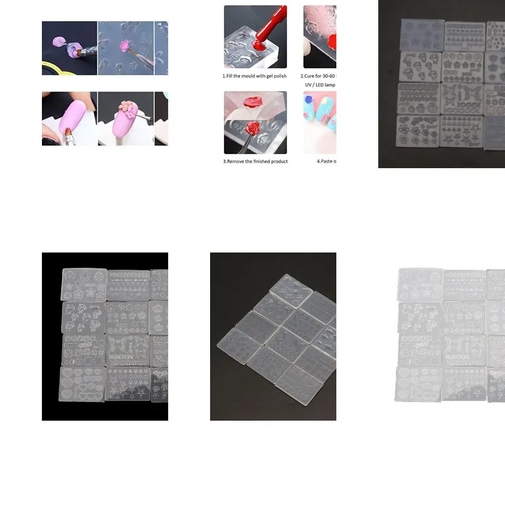 Art Mold UV Epoxy Resin Glues Silicone Mould Flower Animals Butterfly Heart Cartoon Decorative Sticker Jewelry