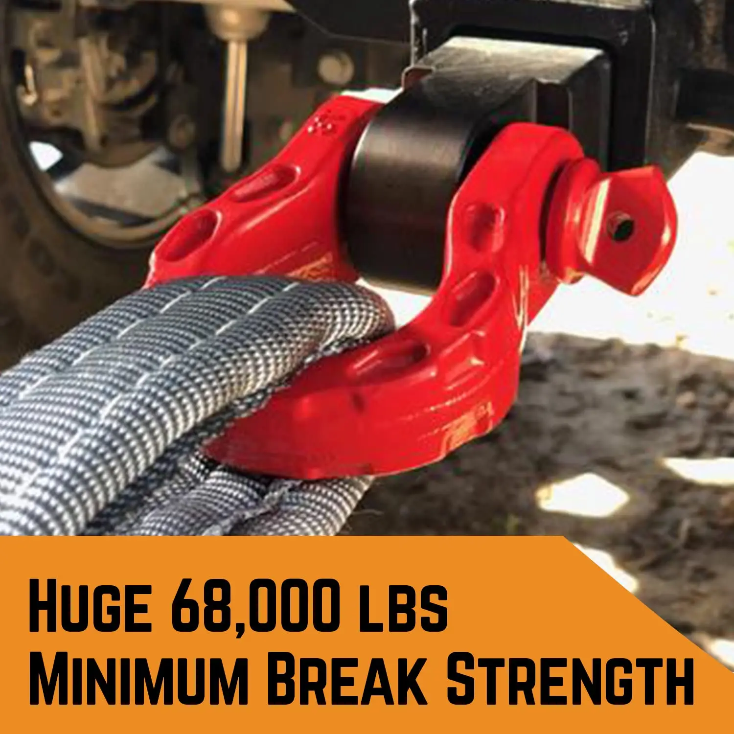 D Ring Shackles 8T Towing Capacity Stronger Securely Connect Tow Strap or Winch Rope for Off Road Recovery