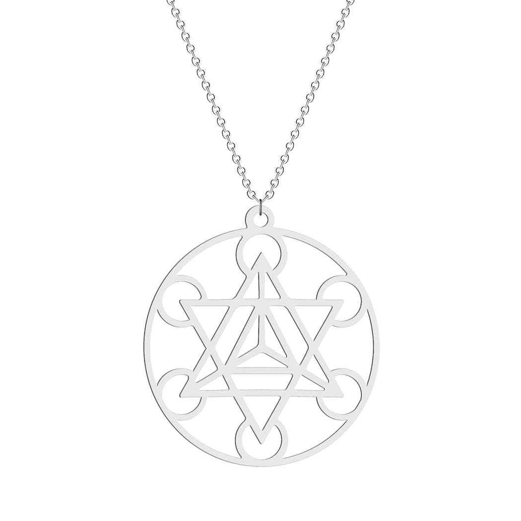 Cxwind 2022New Apr Merkaba Necklace, Sacred Geometry Pendant, Merkaba Pendant, Spiritual Necklace, Star Tetrahedron