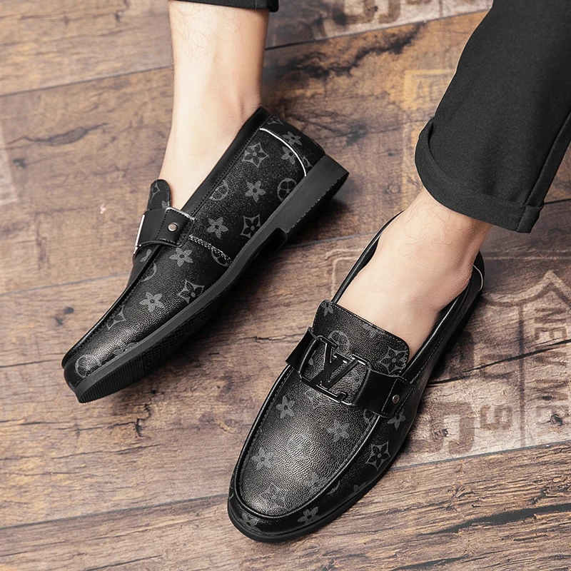 2025 new knitted hats and shoes, men's casual shoes, Korean style, fashionable lazy shoes, light luxury customization