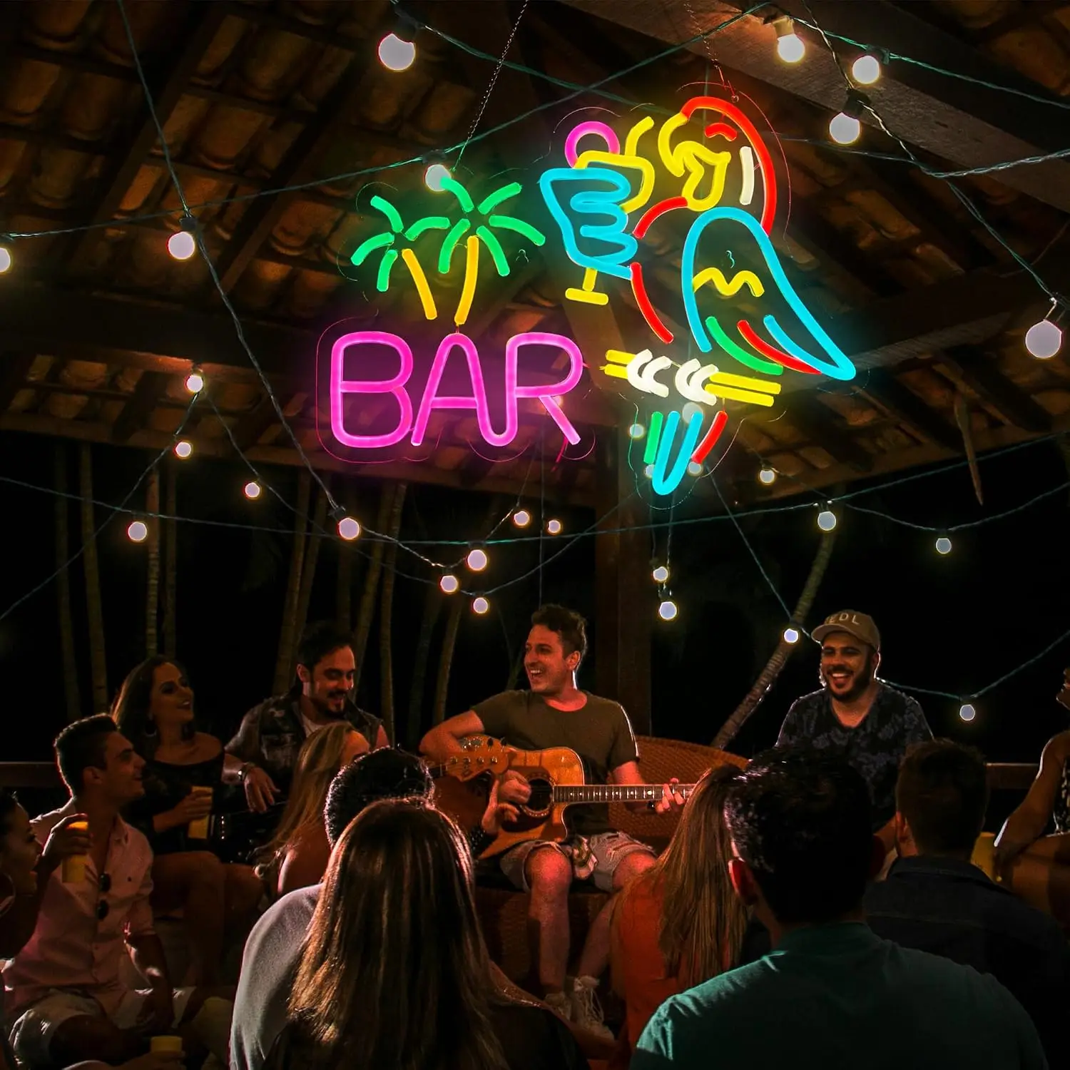 Bar LED Neon Sign USB Powered Wall Light Tropical Art Decor Neon Lamp for Home Pub Man Cave Beach Bar Bedroom Party Holiday Gift