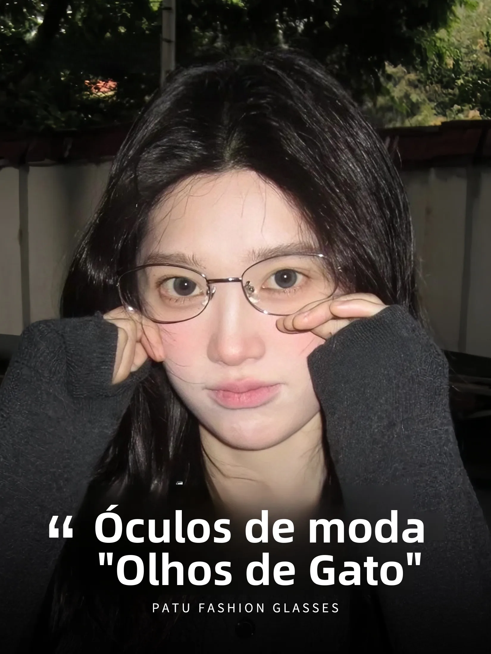 超軽量チタンフレームキャットアイメガネ女性用近視用メガネは高知性感覚のシルバーワイヤー薄型フレームと組み合わせることができます