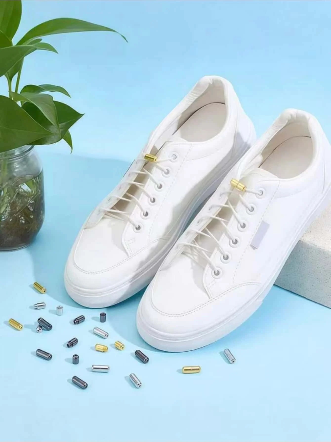 10 Metal Shoelace Locks, Alloy Shoelace Locks, No Need to Tie, Reusable, Do Not Strangle the Shoelaces, Durable, Knot-Free Shoelace Fasteners, Shoelace Decorations, Suitable for Sneakers and Casual Sh image 5
