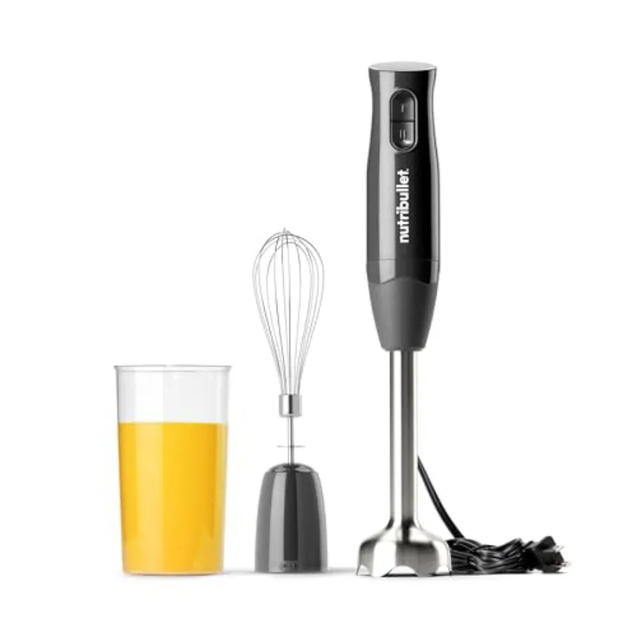 

Lite Immersion Blender Dark Gray for Smoothies and Soups Compact Design with Powerful Motor Durable Stainless Steel Blades Perf