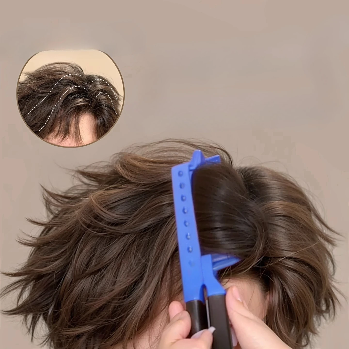 Plastic V-shaped Straight Hair Comb Salon Hair Straightener Quick Hair Styling Tools Portable Professional Hairdressing Comb