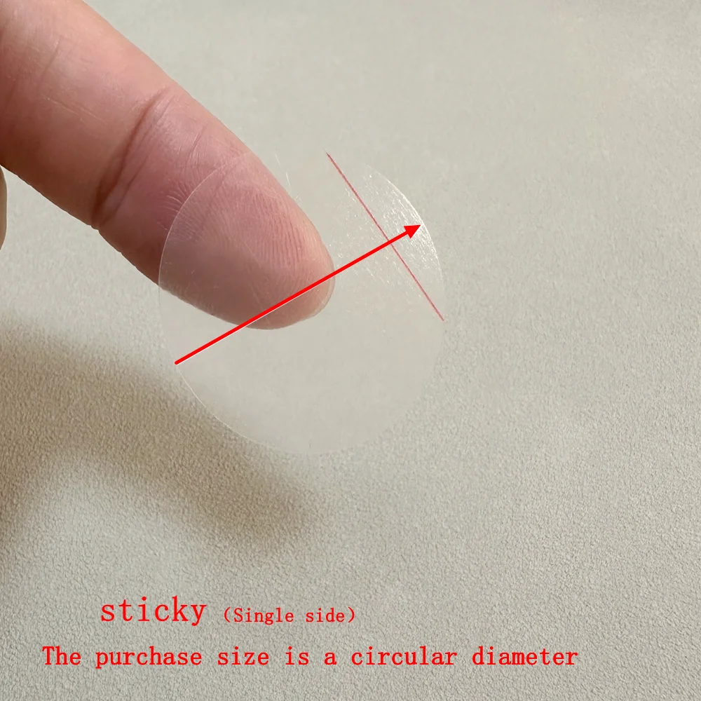 Pellicola per cover posteriore dell'orologio, appiccicosa, trasparente, linea rossa, rotonda, PET, protezione antigraffio, nuove forniture per la manutenzione dell'orologio