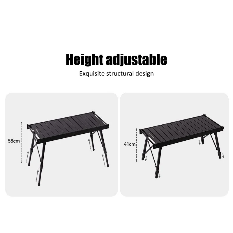 Blackdog IGT Combination Table Adjustable Height Multifunctional Portable Folding Table Outdoor Camping Style Storage Table