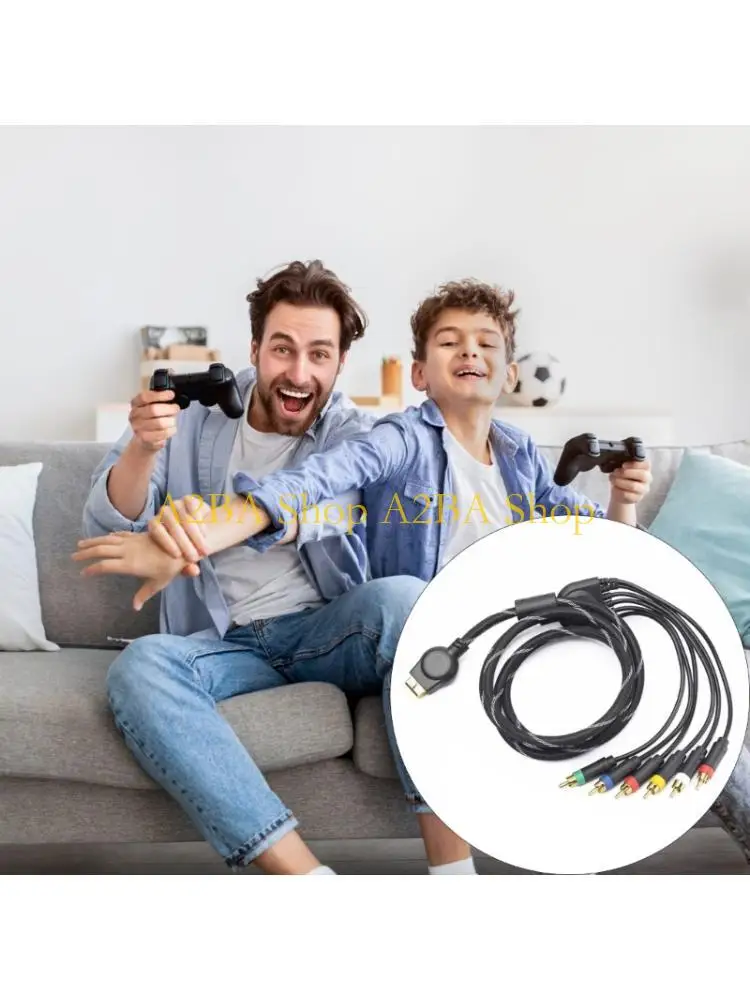 A2BA Fast Speed Component Video Cable 1.8m For Game Console Includes Metal Connectors And Industrial Strength