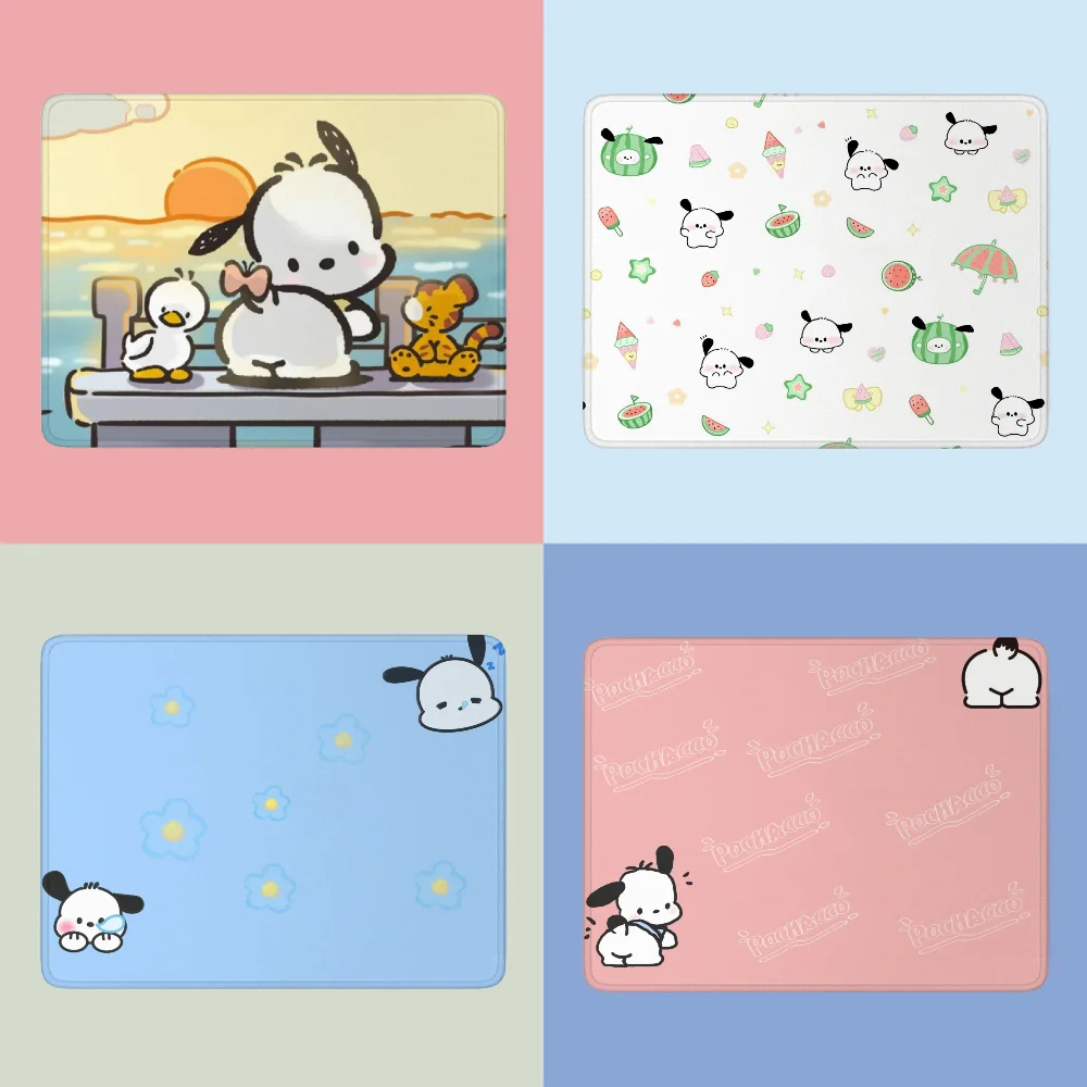 Gaming Laptop Sanrio Pochacco Mause Pad Mouse for Computer Kawaii Cute Gamer Cabinet Rubber Mat Small Pad on the Table Deskmat