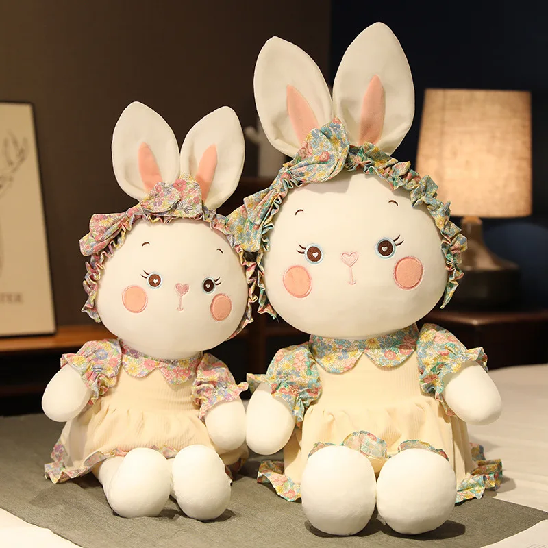 

Cute Soft Lolita Bunny Plush Toys Kawaii Stuffed Animal Rabbit Doll Baby Accompany Sleeping Pillow for Girls Birthday Xmas Gifts