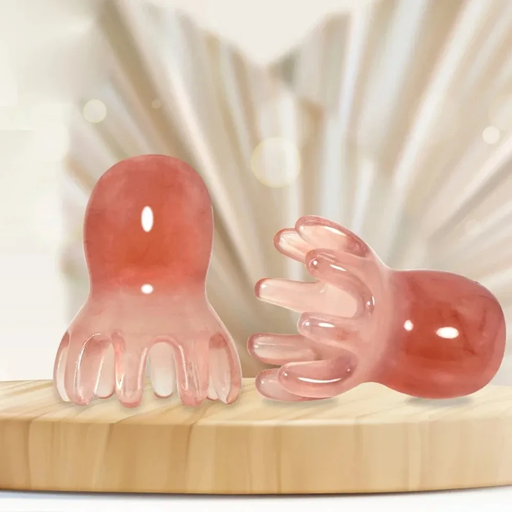 Resin Octopus Scalp Massage Comb, Korean Hair Care Tool, Portable Head Massager for Stress Relief & Travel Home Use, Massagers
