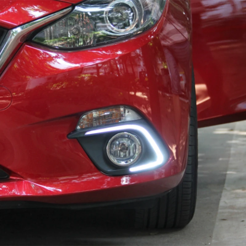

Автомобильная вспышка для Mazda 3 Mazda3 Axela 2014 2015 2016, светодиодная крышка дневного бега Drl