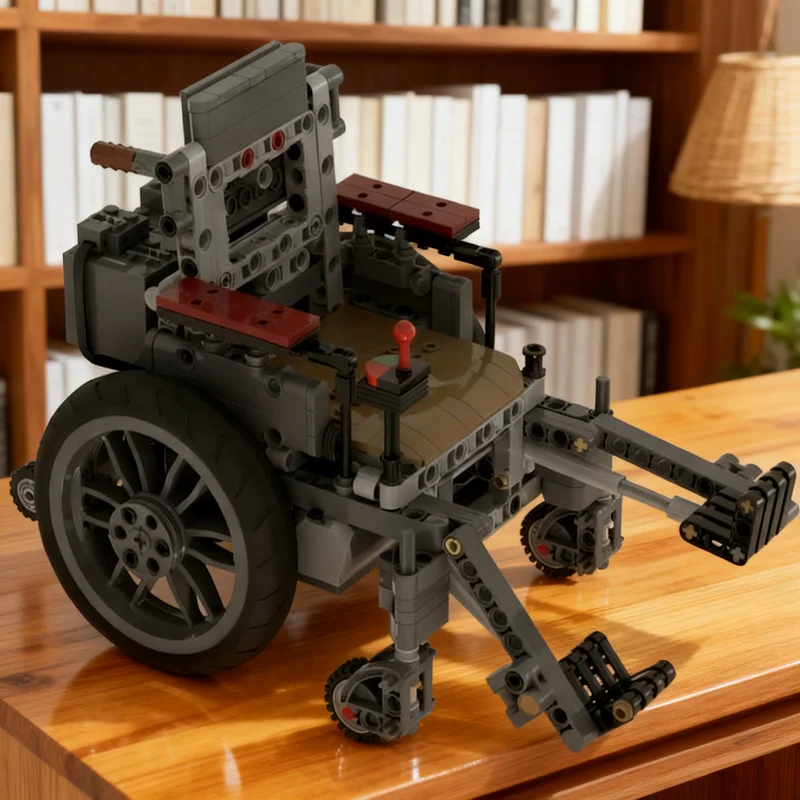 845pcs MOC Captain Haddock A Wheelchair Technical Model Building Blocks Architecture Kids Idea DIY Brick Christmas Gifts Toy