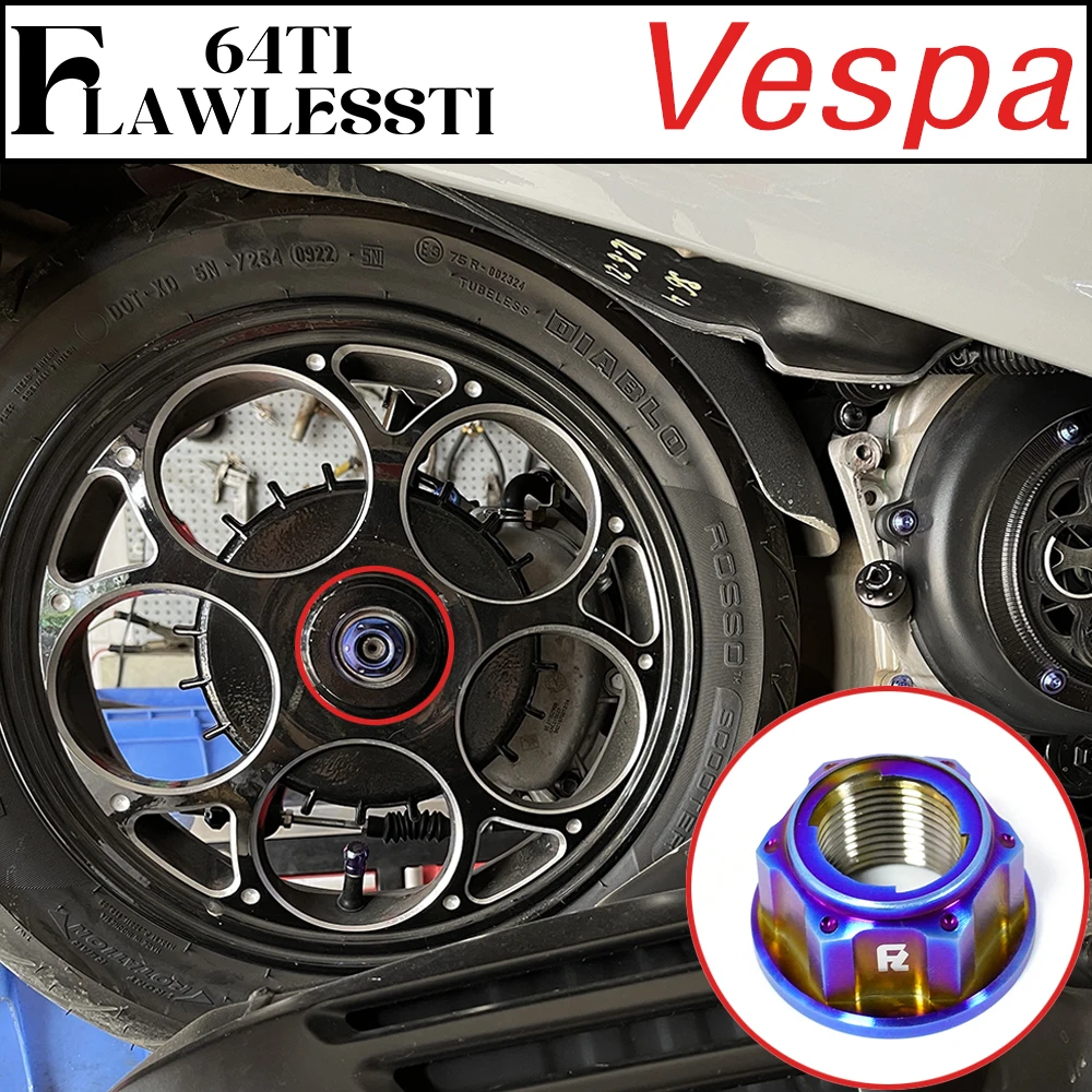 

Титановая гайка FLAWLESSTI Gr5, гайка заднего моста для Sprint 150 Priamvera 150 S 150 GTS 300