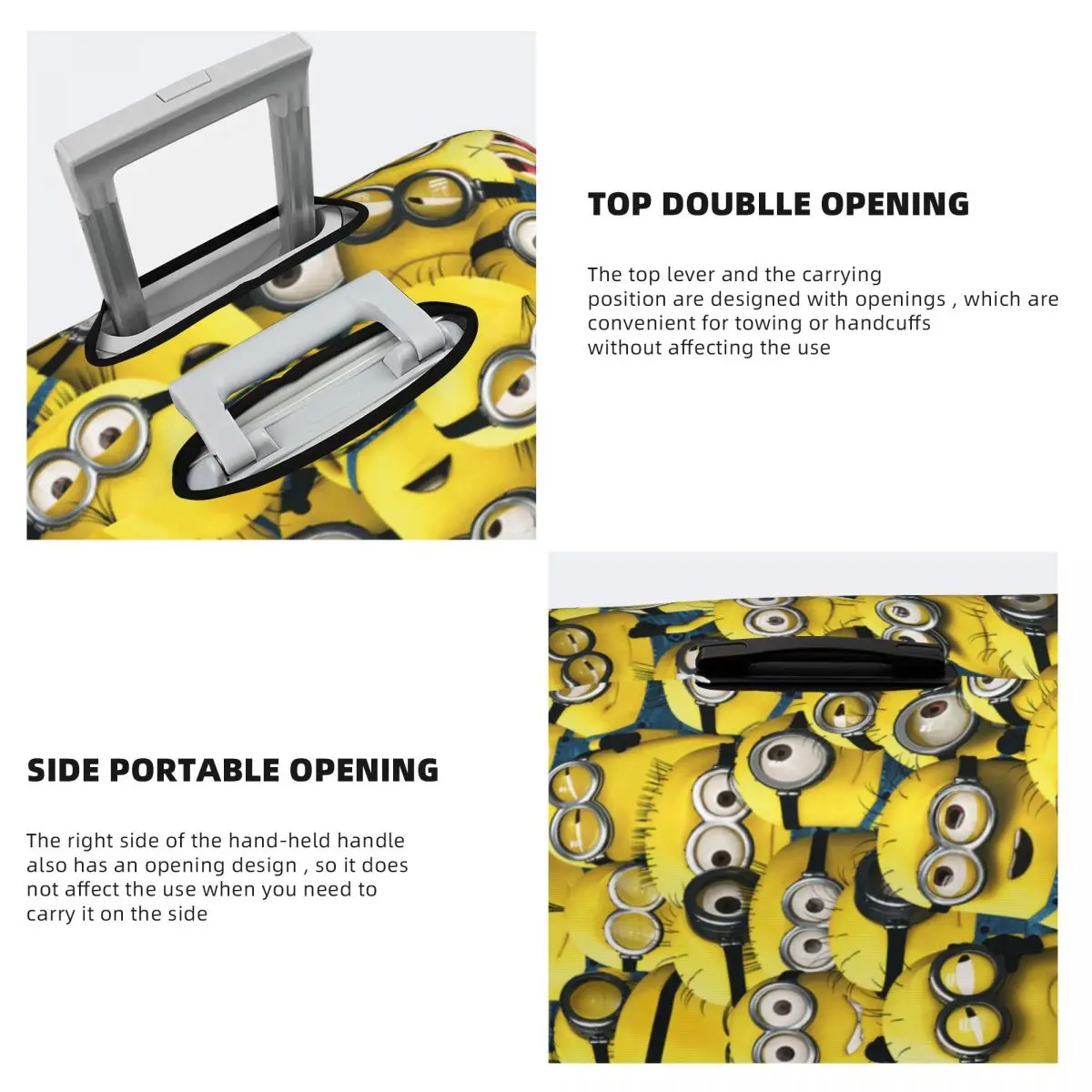 Personalizado Minions Mala Capa, Capas de Bagagem Lavável, Protetor para 18-32\