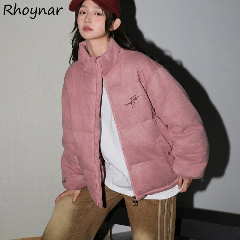 

Короткие стильные парки женские в американском стиле ретро с вышивкой мешковатые уютные универсальные повседневные уличные темпераментные пальто зимние