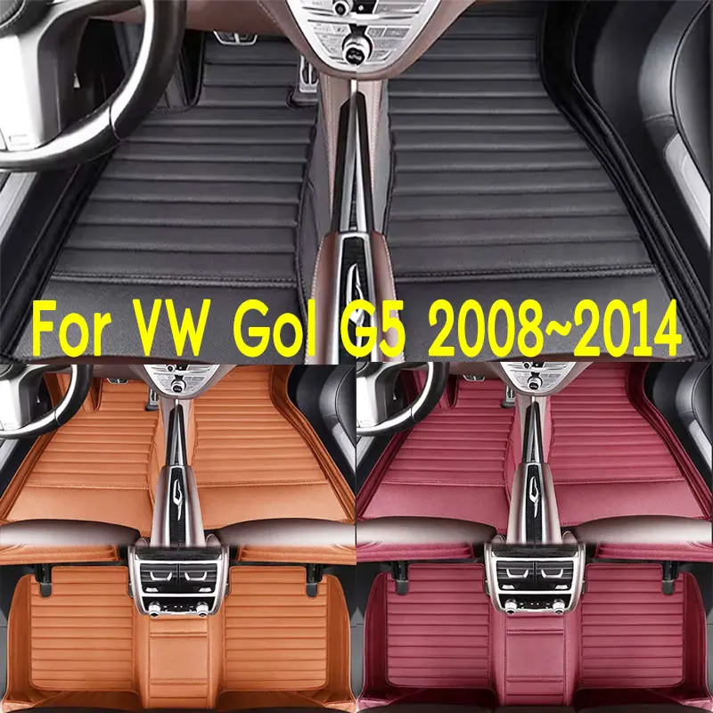

Car Floor Mats Suitable for VW Gol G5 2008~2014 Anti slip and wear-resistant PU leather car interior mat