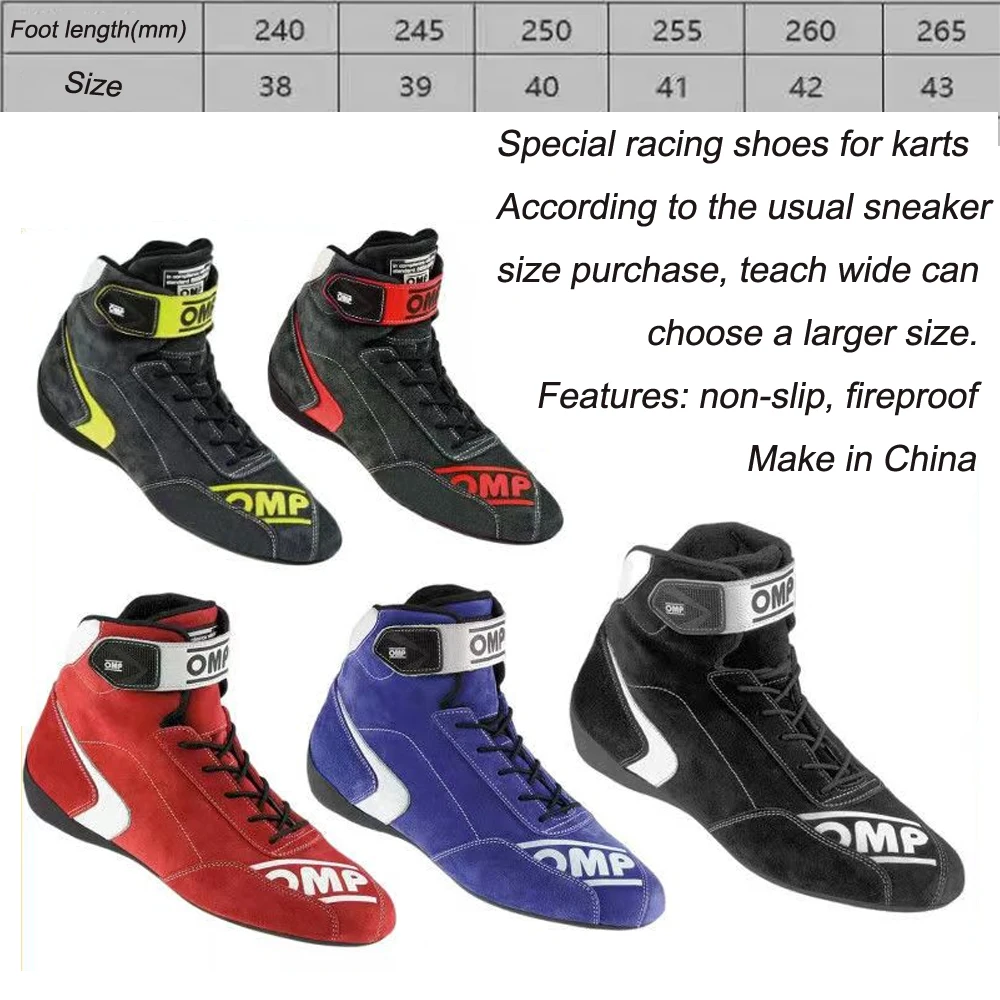 

ATV UTV F1 Car Racing shoes Karting Practice shoes Men Women Rally Competition Coverall Fireproof Waterproof team shoes Couple