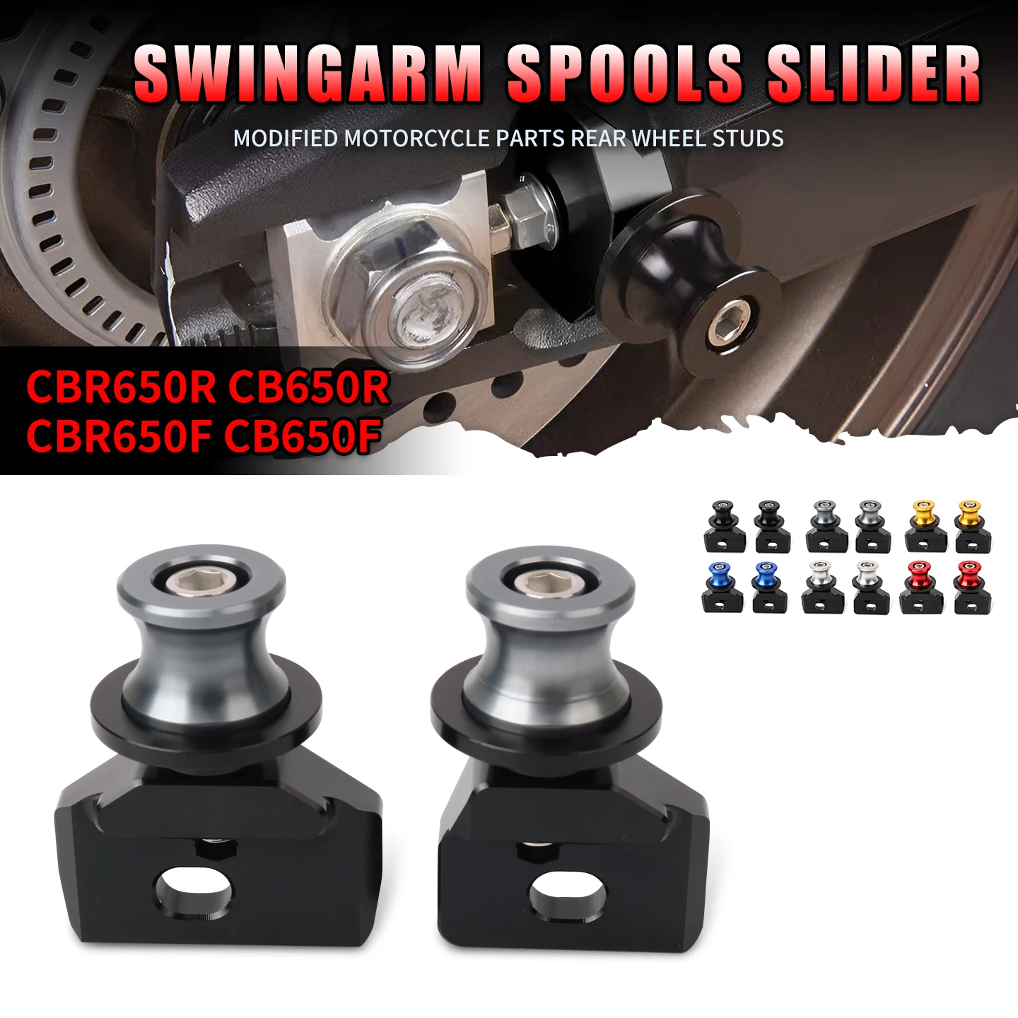 

For CBR650R CB650R CBR650F CB650F Motorcycle Chain Adjustment Frame Swingarm Spools Slider Rear Fork Axle Stand For CBR 650