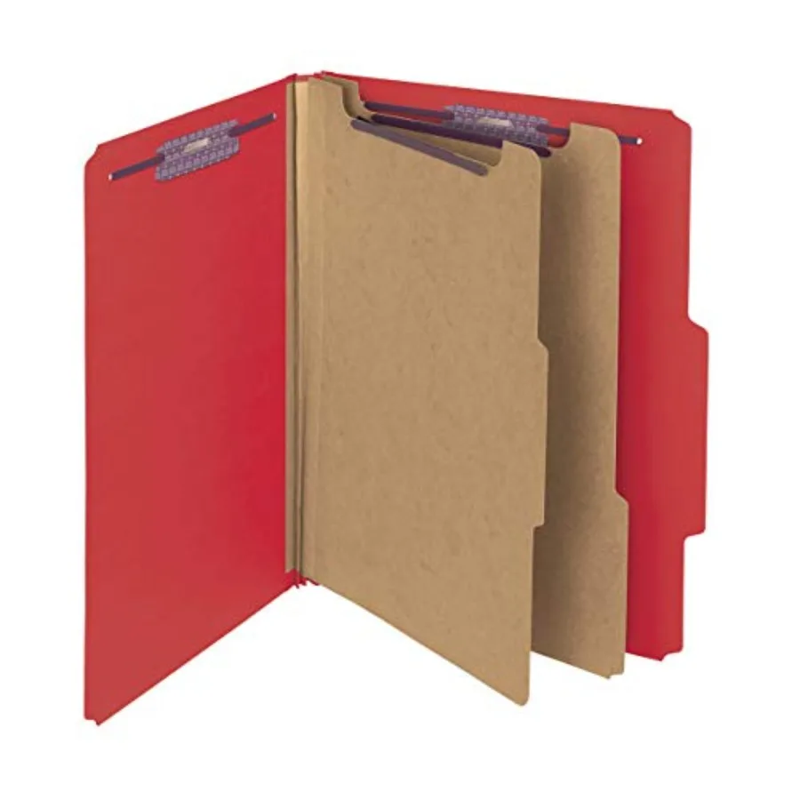 

Pressboard Classification File Folder with SafeSHIELD Fasteners 2 Dividers 2" Expansion Size 10 per Box 14031