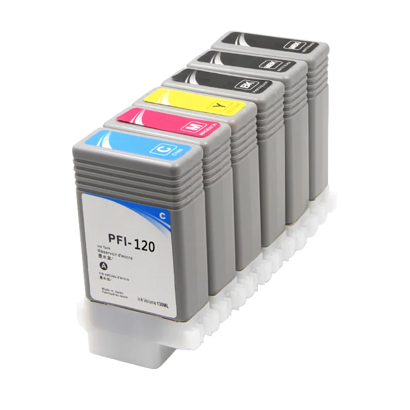 5Color 130ML PFI-120 For Canon PFI120 Ink Cartridge Compatible For Canon TM-200 TM200 TM-205 TM-300 TM-305 TM300 Pigment ink