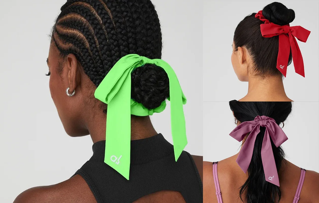 

al Love Knots Tie Scrunchie Bow Ribbon Hair Clip Fashion Simple Solid Hair Pin Retro Headband with Clips Girls Hair Accessories