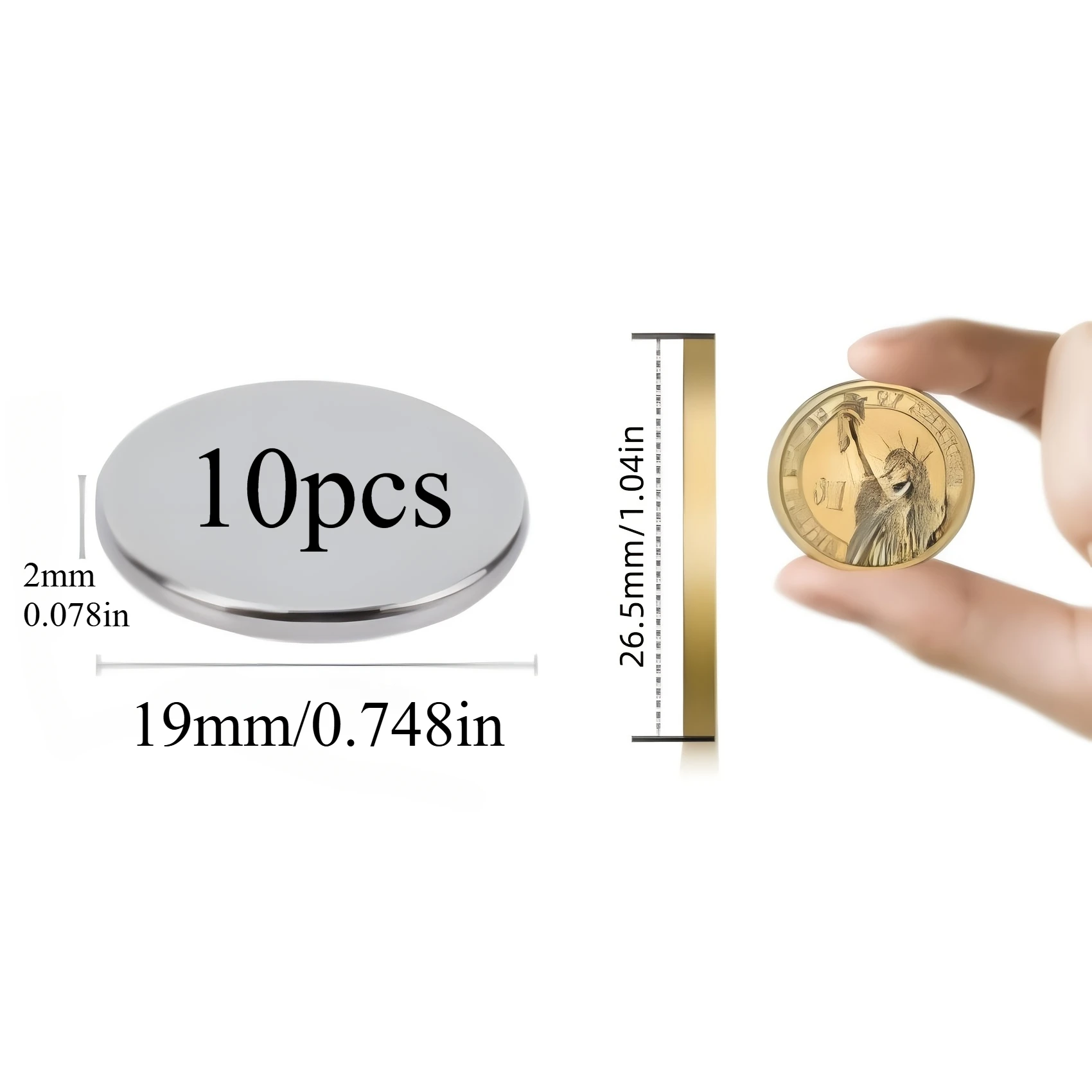 19x2/30x2mm Circular Magnets of Different Specifications, Suitable for Decoration, Refrigerator, and Garage Storage