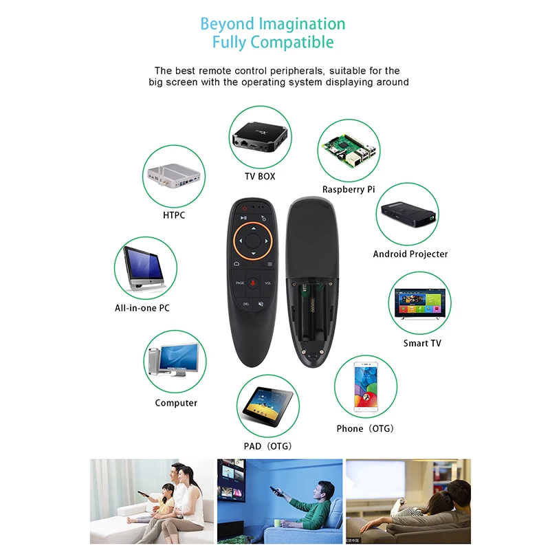 kebidu G10s Fly Air Mouse Mini Remote Control G10 Wireless 2.4GHz For Android Tv Box With Voice Control For Gyro Sensing Game