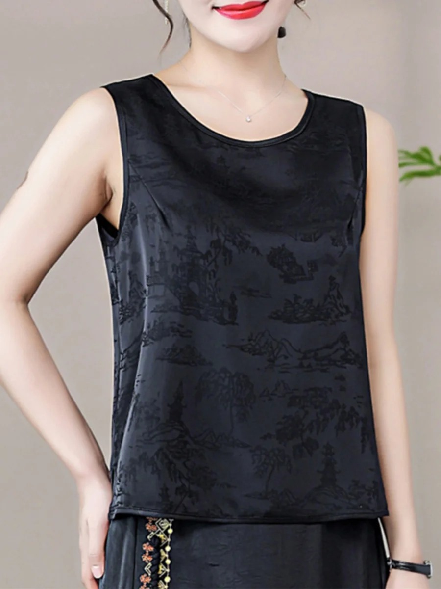 

Женский летний жилет больших размеров с круглым шелковым ремешком, свободный топ, модная защита от солнца, тонкий жилет для поездок на работу и ветер